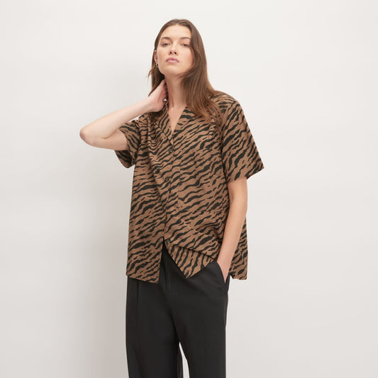 The Poplin Shirt | Tiger Stripe Toasted Coconut