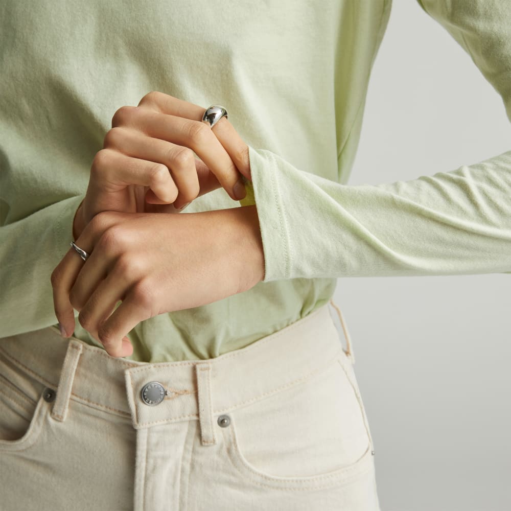 The Organic Cotton Turtleneck | Seafoam Green