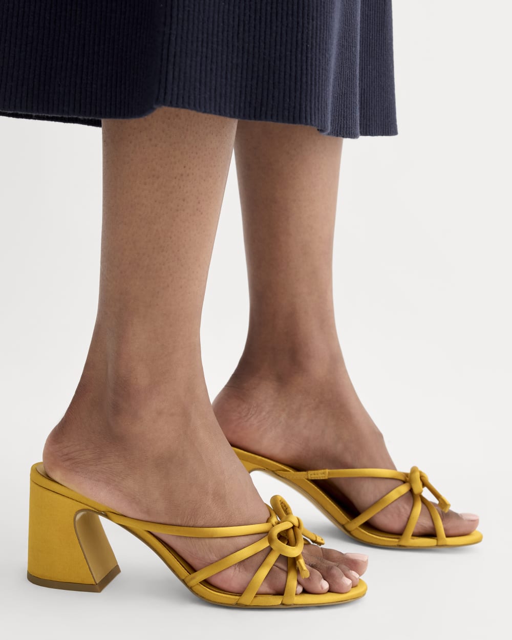 The Bow Heel | Golden Sun Satin