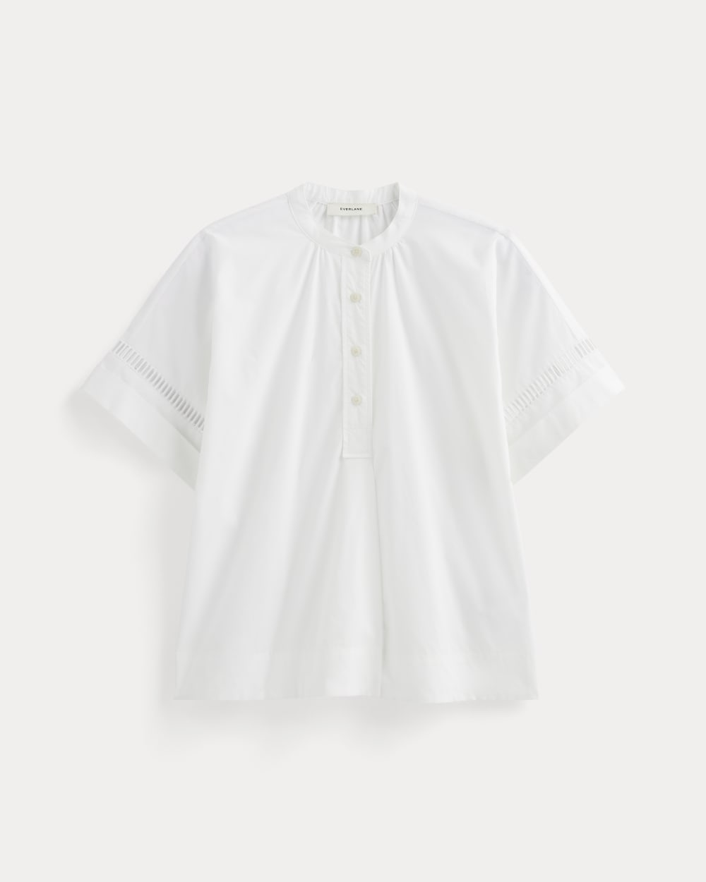 The Lace Trim Popover | White