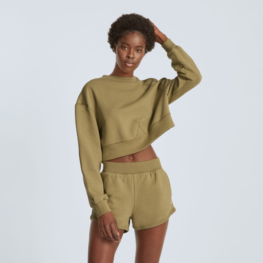 The Organic Cotton Cropped Crew | Fennel Seed