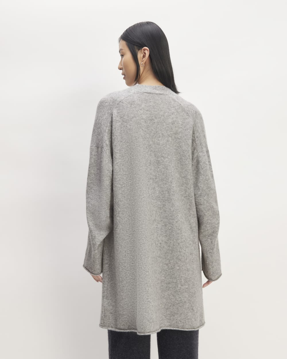 The Cozy-Stretch Long Cardigan | Heathered Grey