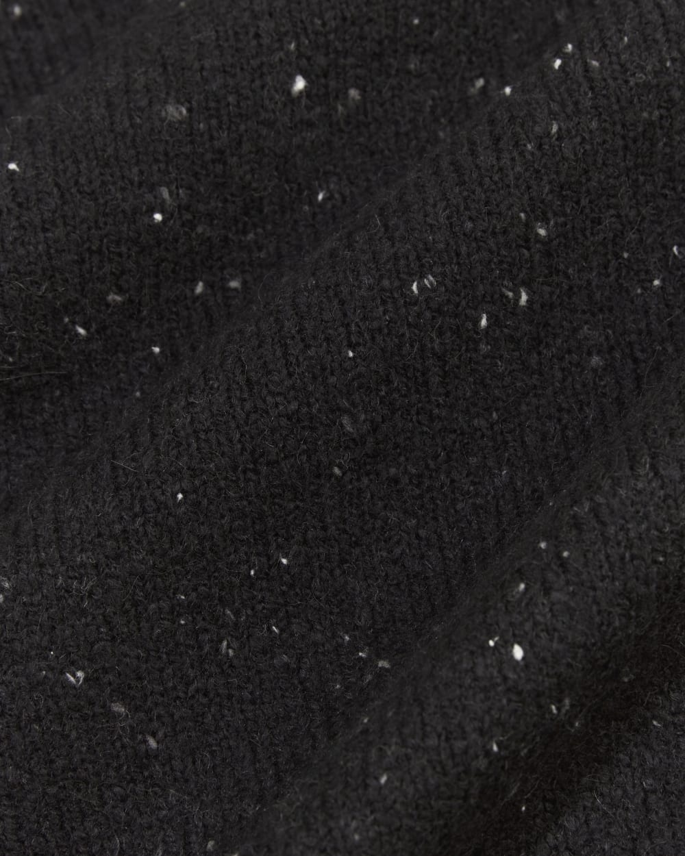 The V-Neck Sweater in Plush Cotton | Black Confetti