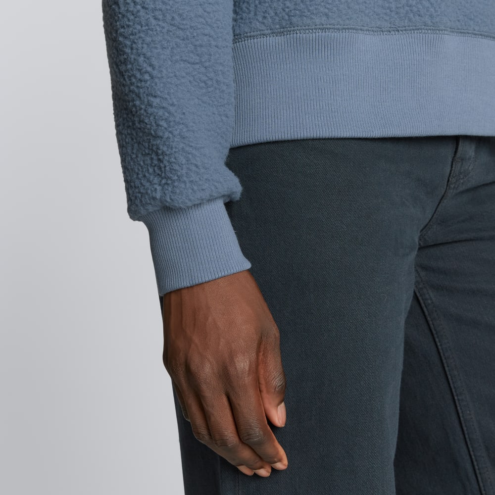 The ReNew Teddy Oversized Crew | Faded Blue