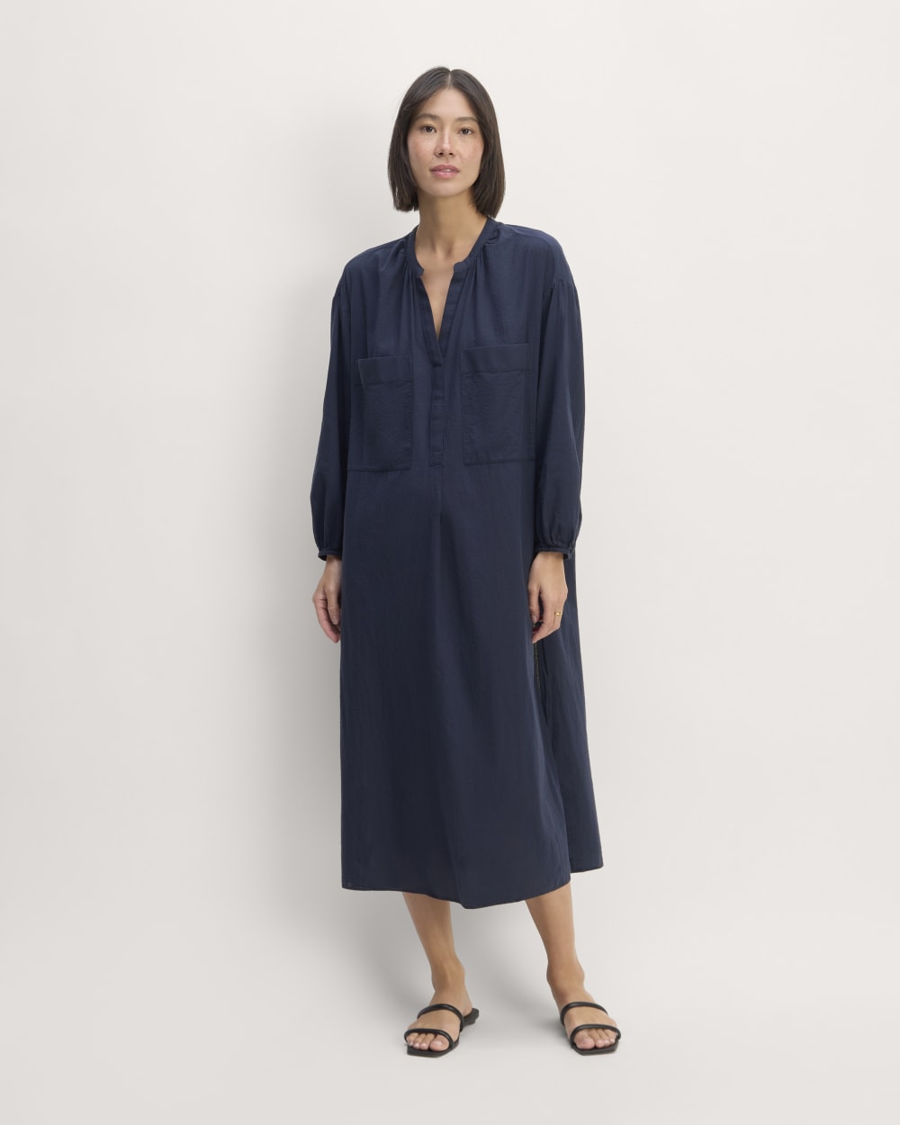 The Gauze Caftan Dress | Navy
