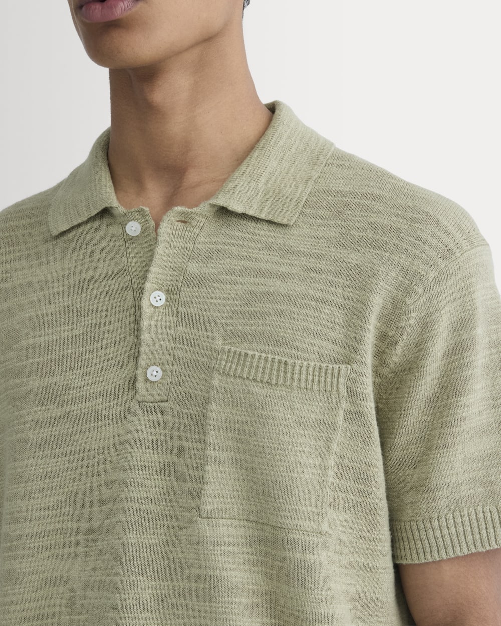 The Cotton Linen Polo | Eucalyptus
