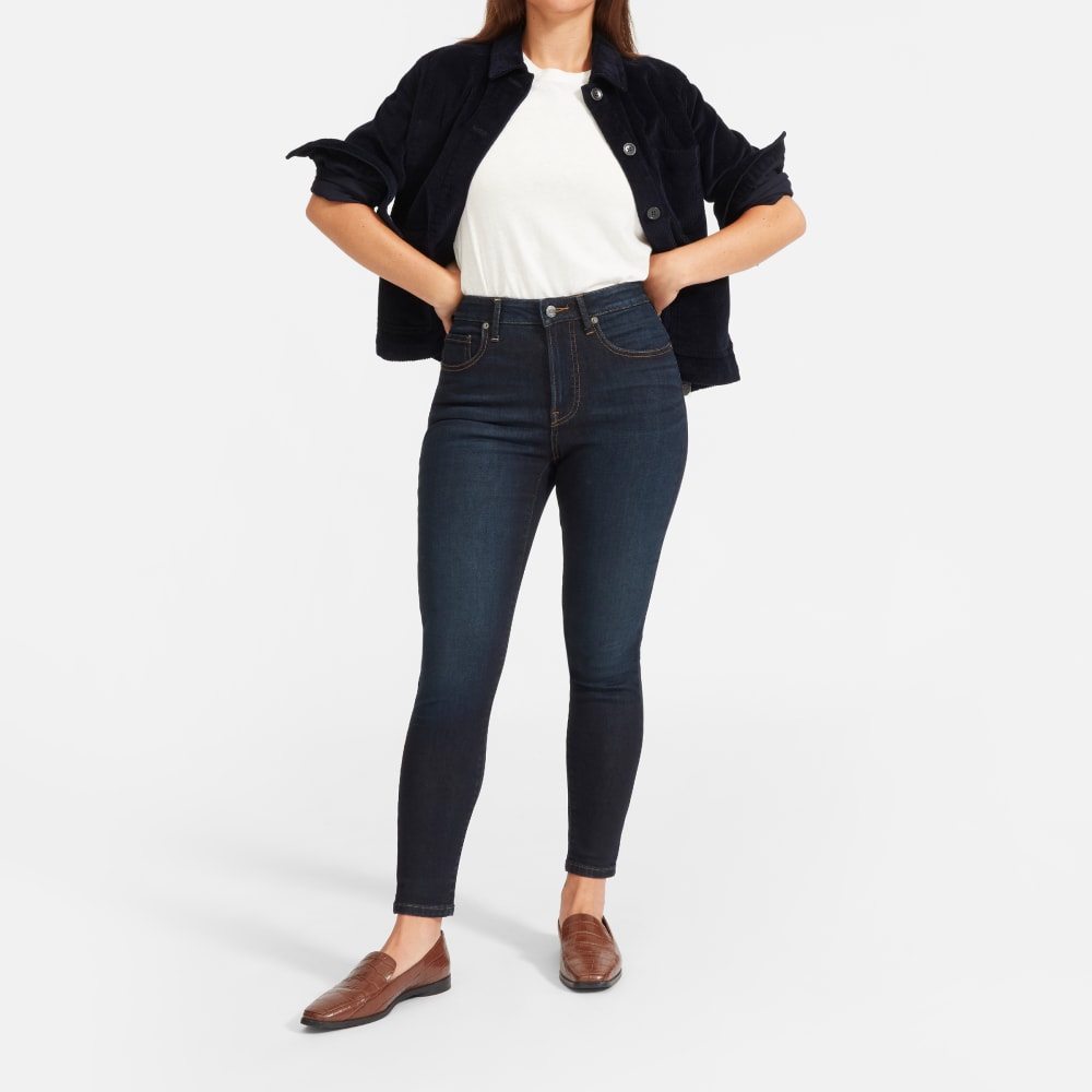 The Curvy Authentic Stretch High-Rise Skinny Jean | Dark Blue Wash | 28.5 Inseam