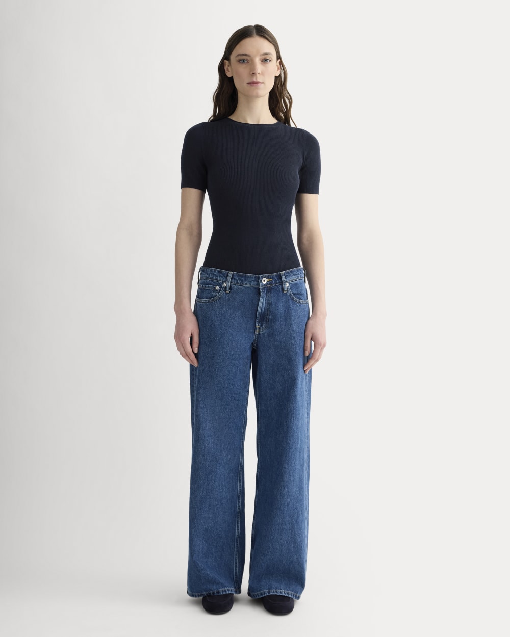 The Sweater Tee in Ultrasoft Merino | Navy