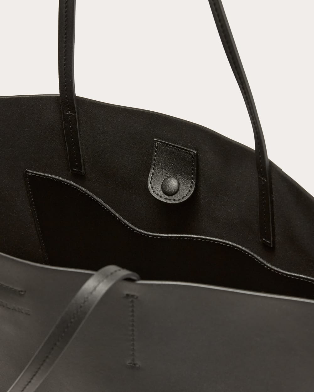 The Luxe Italian Leather Tote | Black
