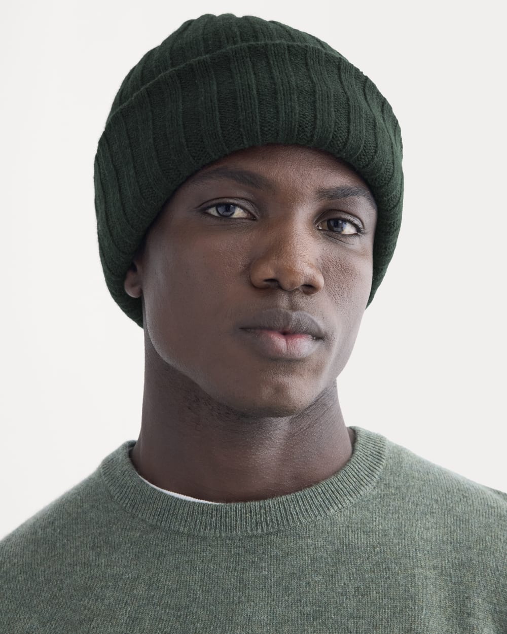 Chunky Ribbed Beanie | Heathered Dark Sea