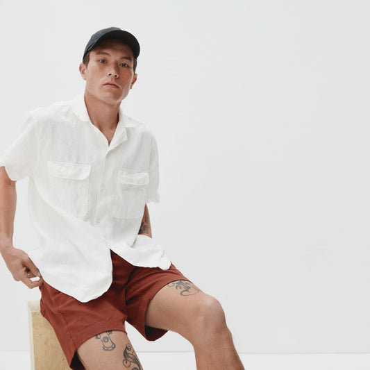 The Resort Shirt in Linen | White