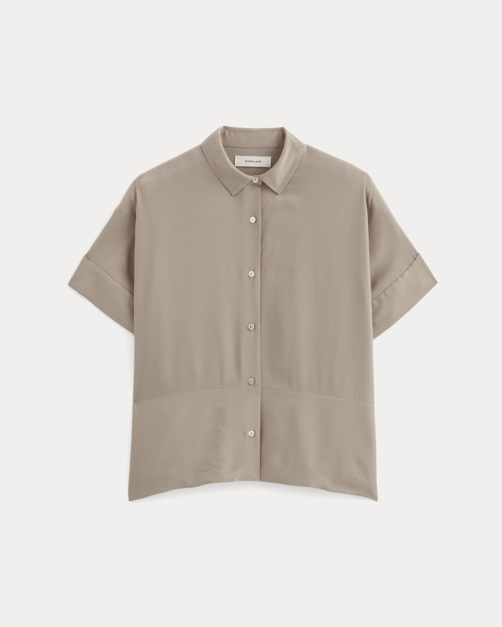 The Boxy Shirt in Washable Silk | Burnt Sugar