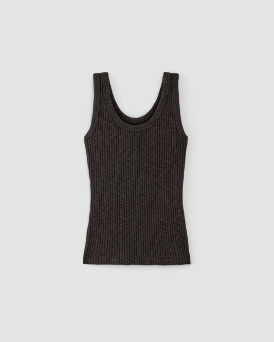 The Cozy Rib Tank | Black