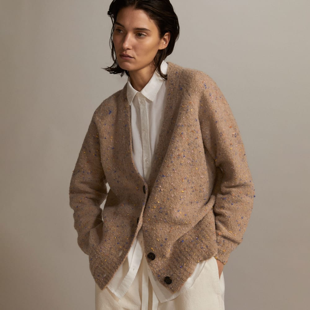The Confetti Cardigan | Taupe Multi