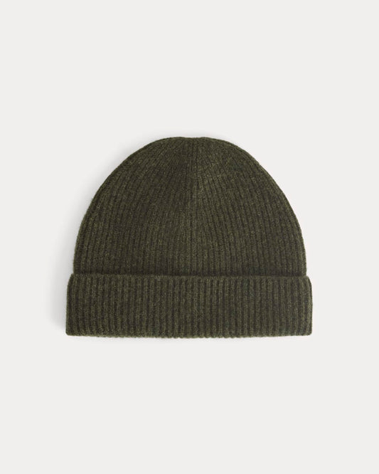 The Cashmere Ribbed Beanie | Heather Beech