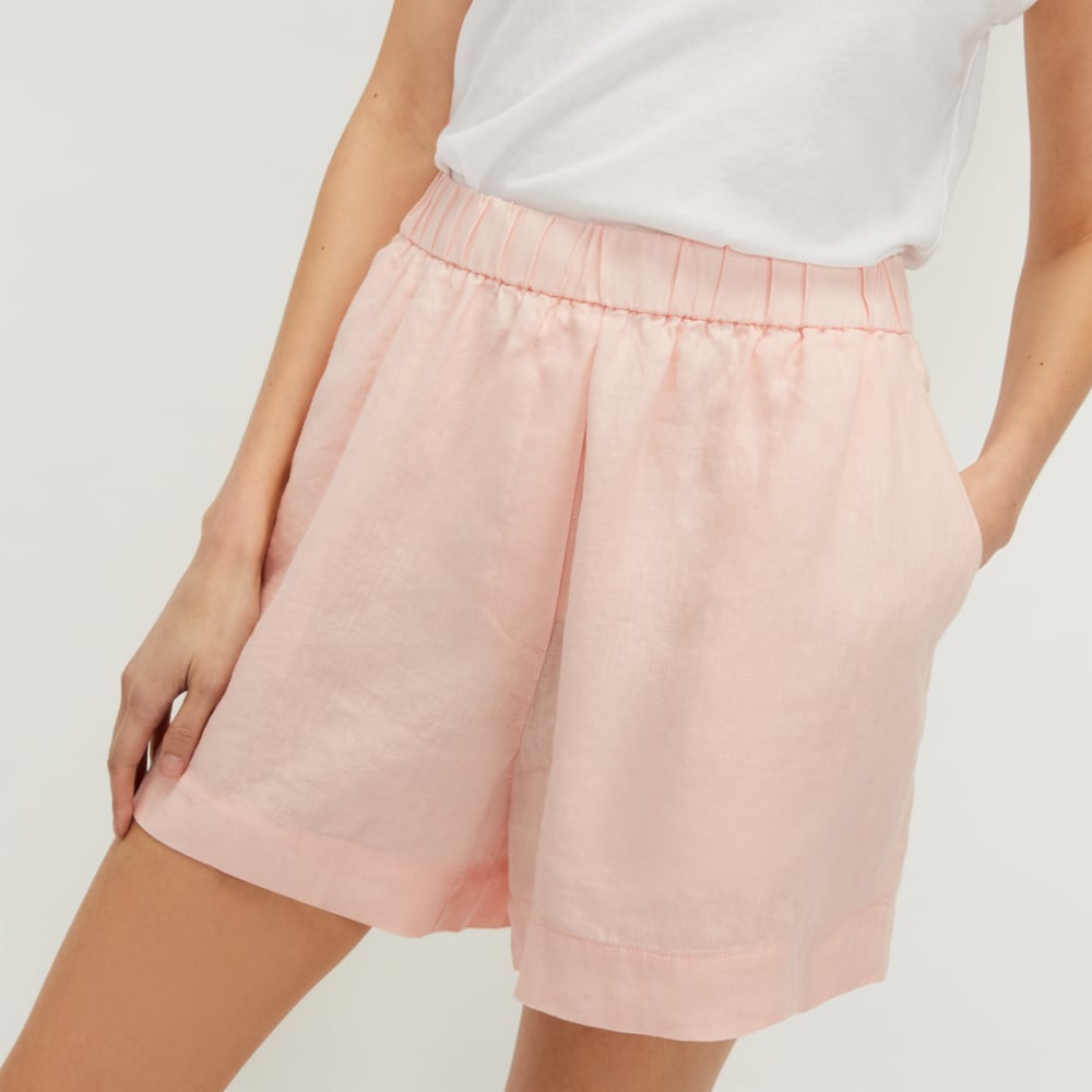 The Linen Boxer Short | Petal Pink