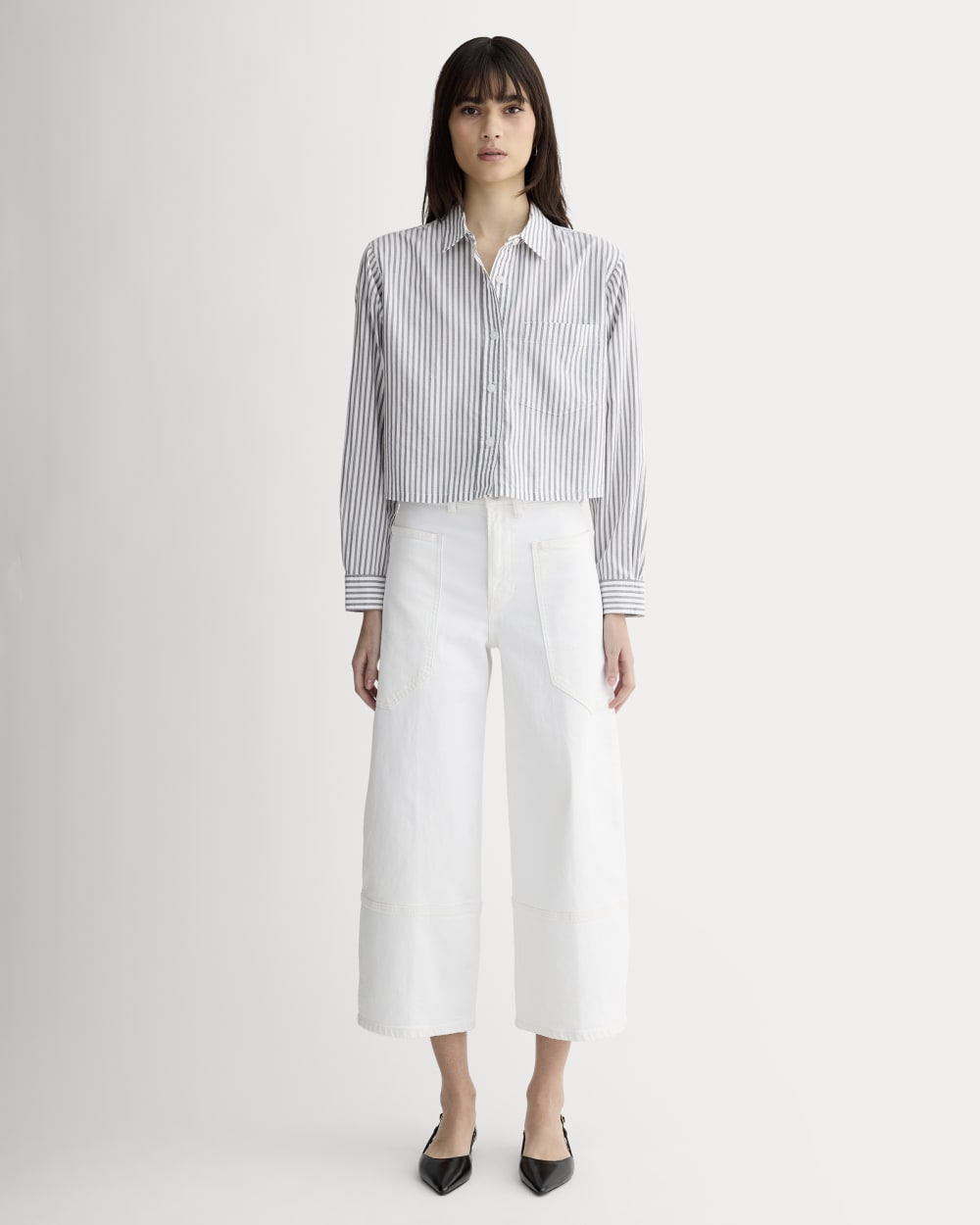 The Way-Short Shirt in Silky Cotton | Periscope / Bone