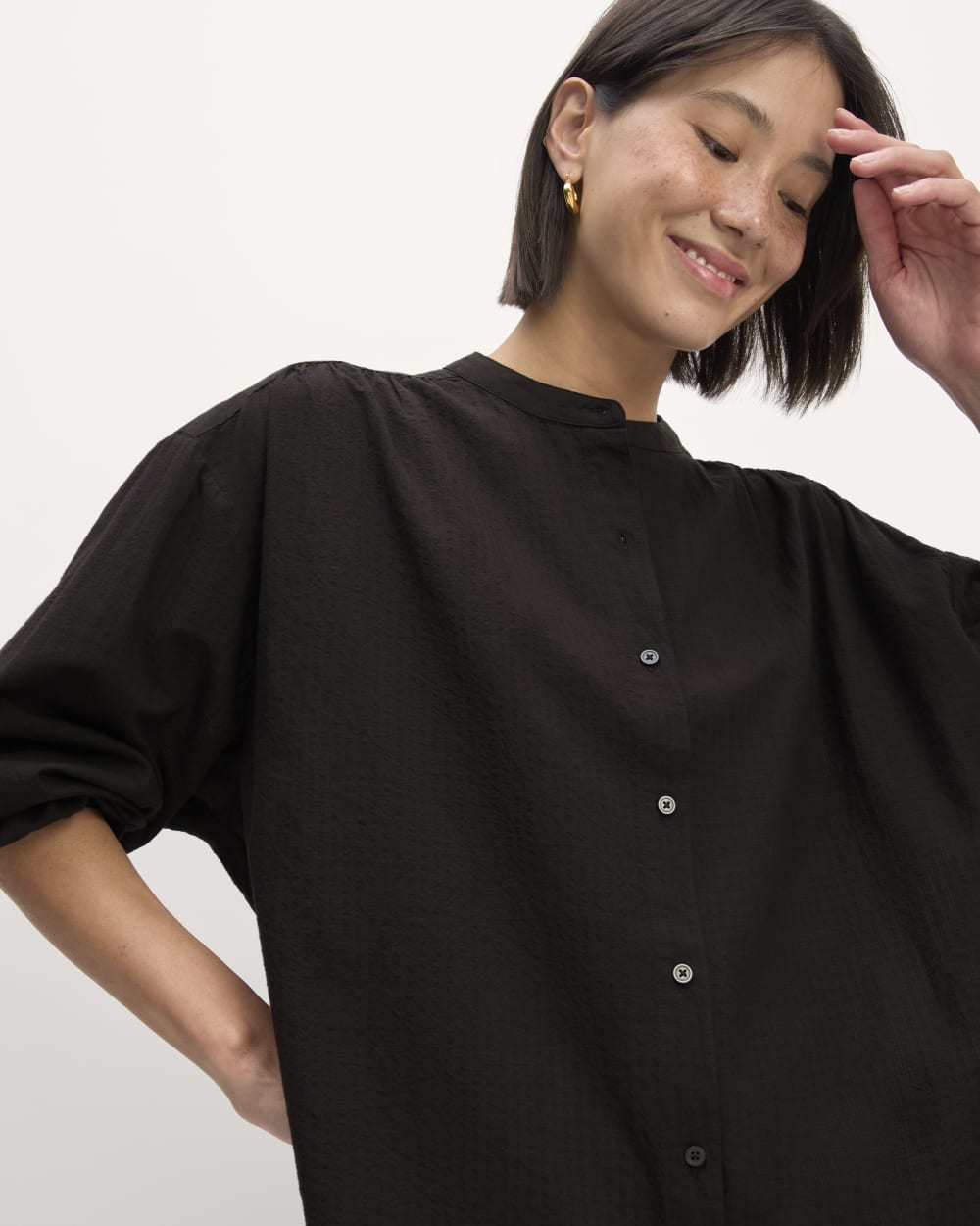 The Gauze Oversized Shirt | Black
