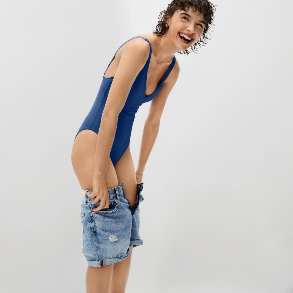 The V-Neck One-Piece | Blue Dusk