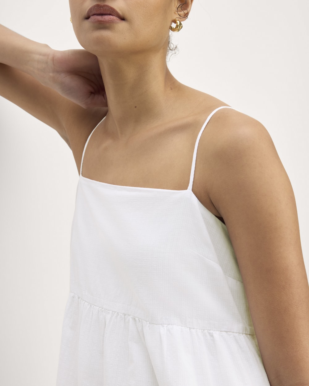 The Gauze Tiered Dress | White