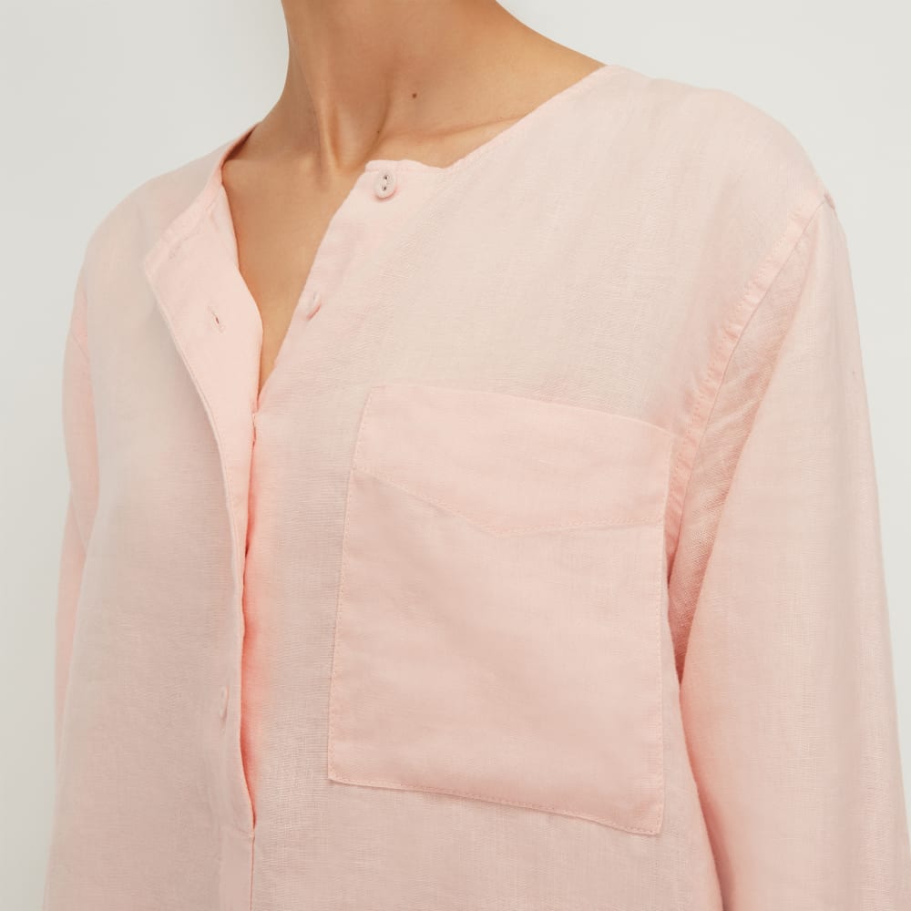 The Linen Popover Shirt | Petal Pink
