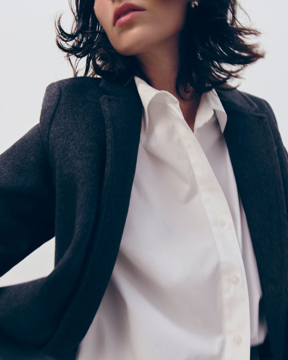 The Topcoat in Wool | Dark Charcoal Melange