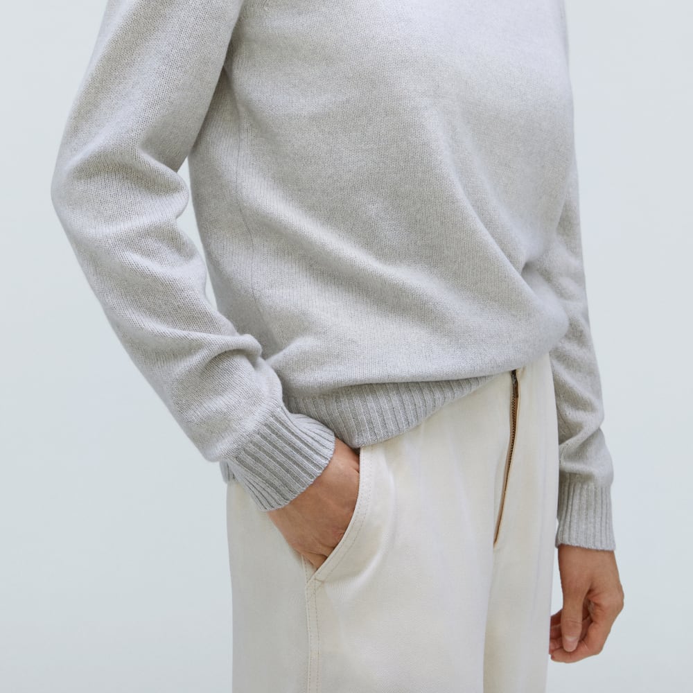 The Everyone Cashmere Crew | Pale Heather Grey
