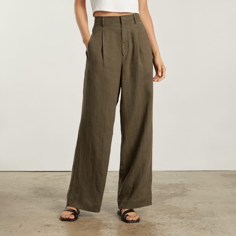The Linen Way-High® Drape Pant  | Beech