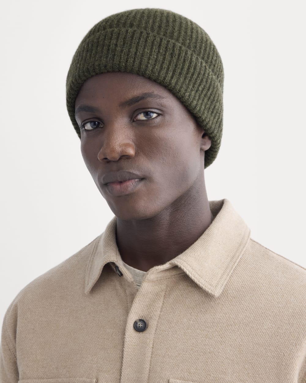 The Cashmere Ribbed Beanie | Heather Beech