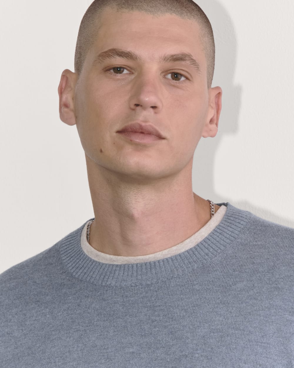 The No-Sweat Sweater | Uniform | Heather Sage Blue