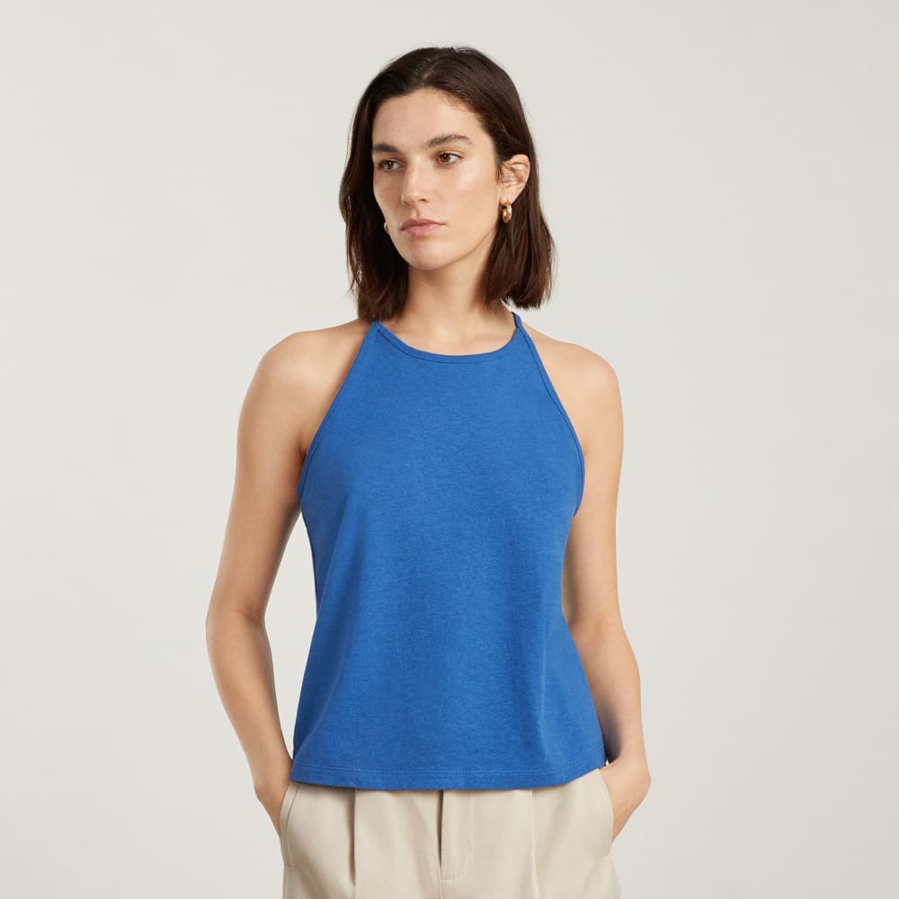 The Hemp Cutaway Tank | Deep Blue
