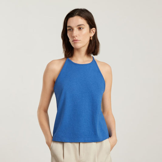The Hemp Cutaway Tank | Deep Blue