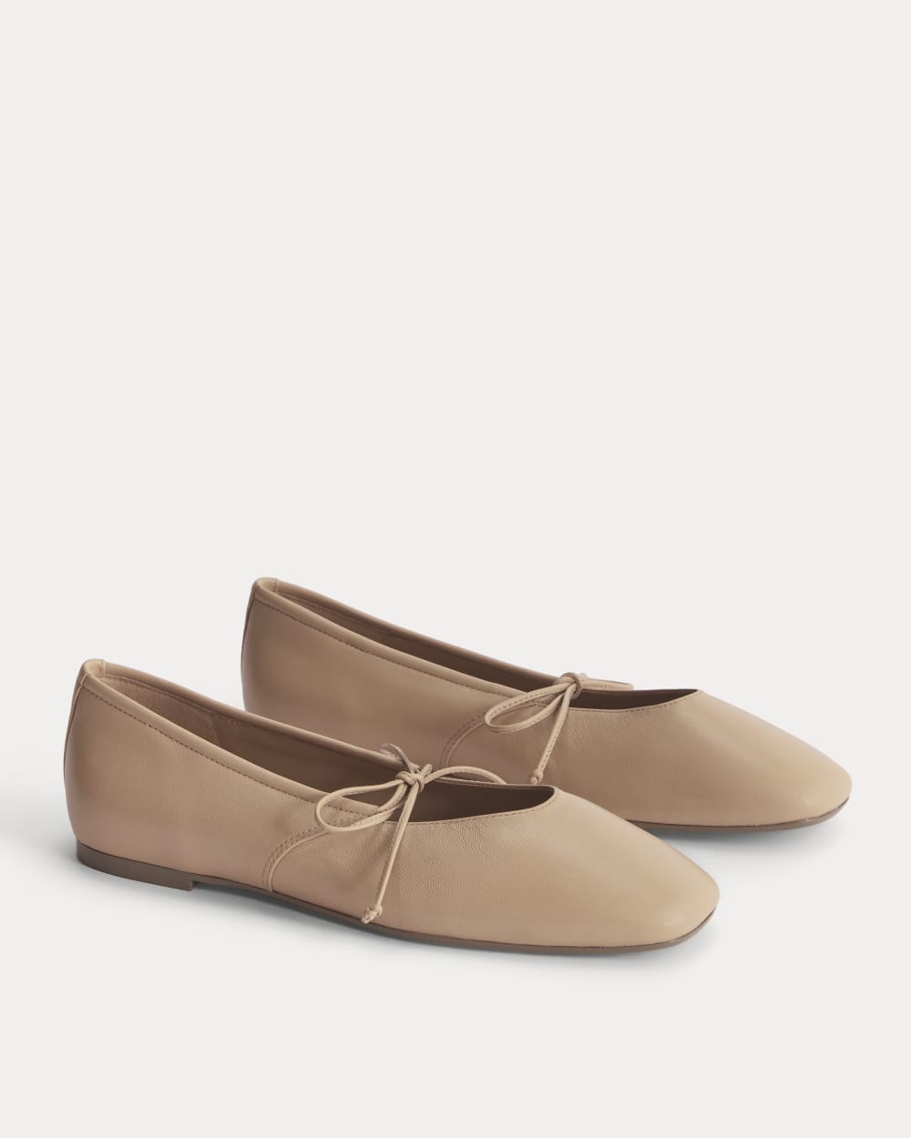 Leather Keyhole Flat | Blush Tan