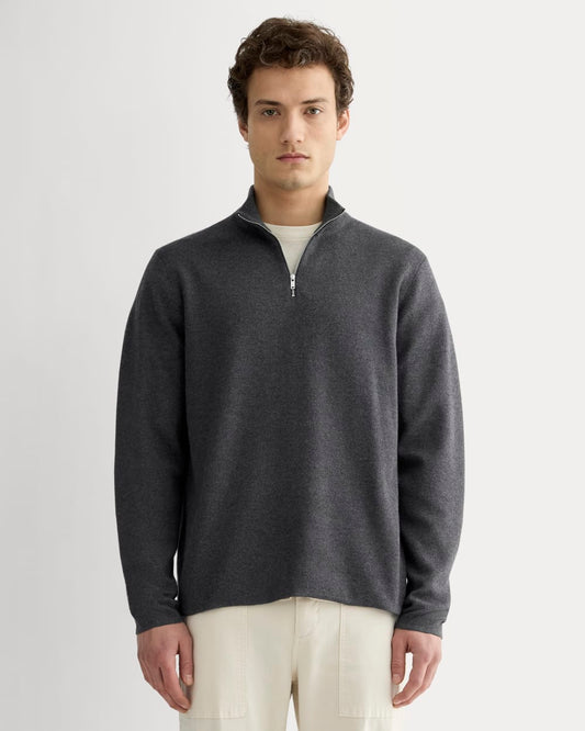 The No-Sweat Quarter-Zip | Heathered Ash