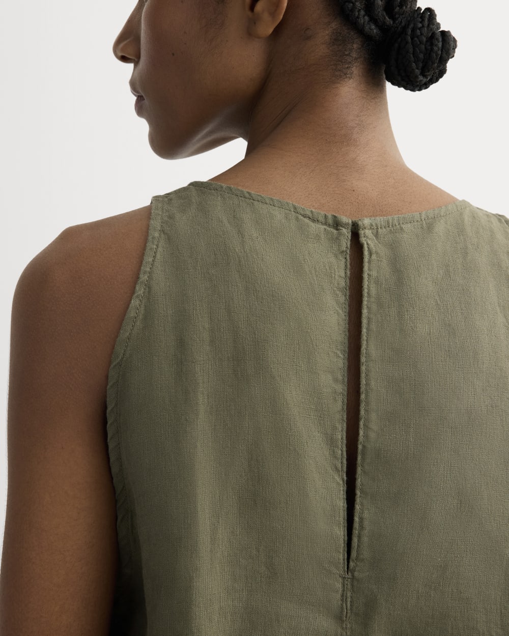 The Linen High-Neck Tank | Kalamata