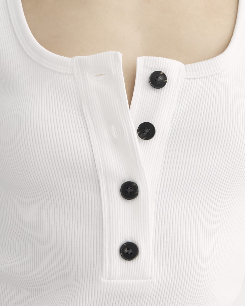 The Selfie Henley Tank | White