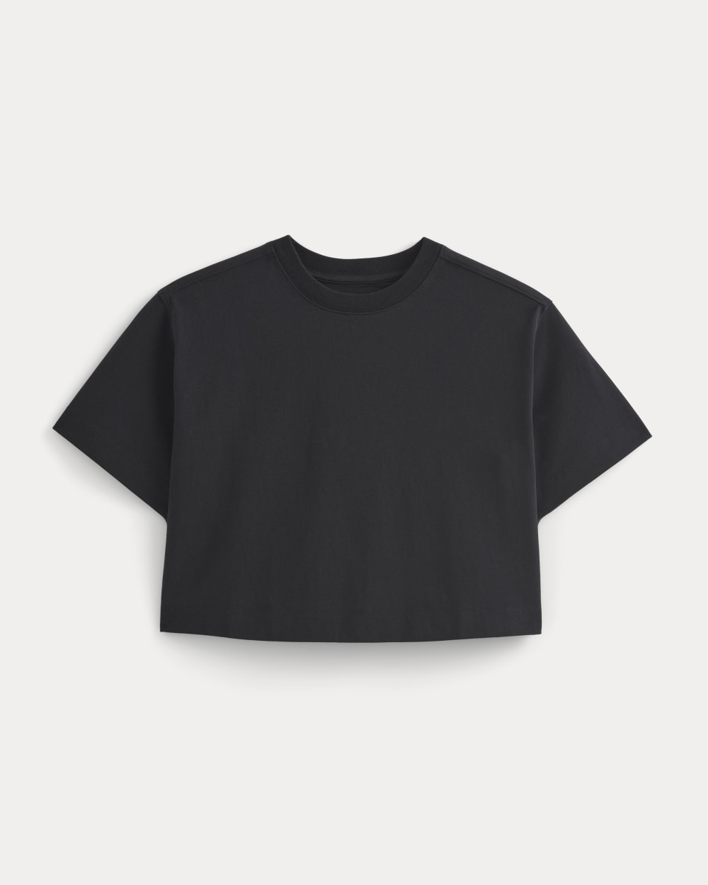 The Premium Weight Cropped Tee | Black