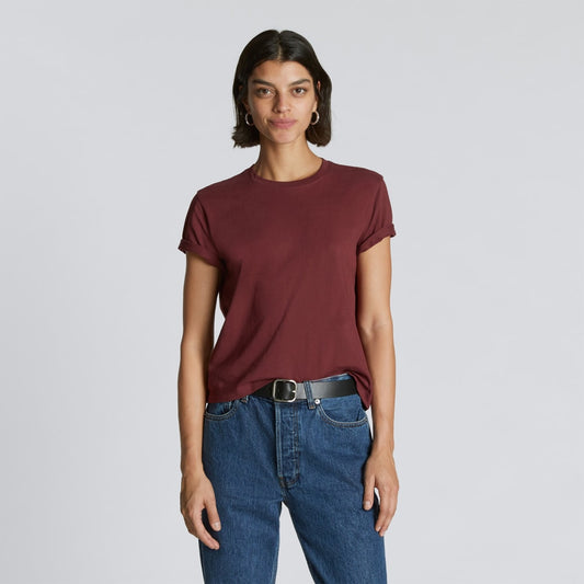 The Box-Cut Tee in Essential Cotton | Brandy | No Pocket