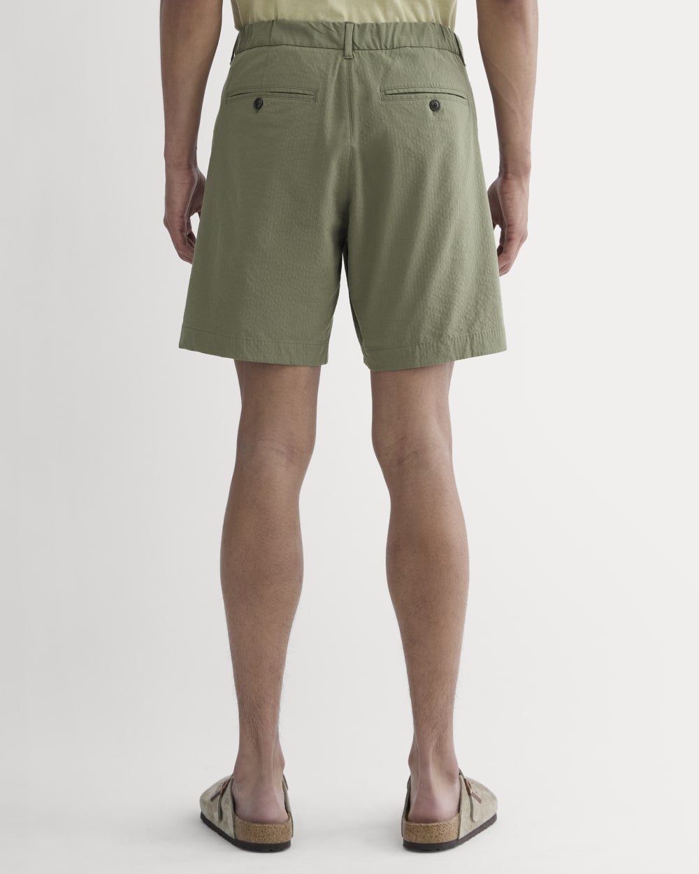 The Seersucker Short | Lichen Green