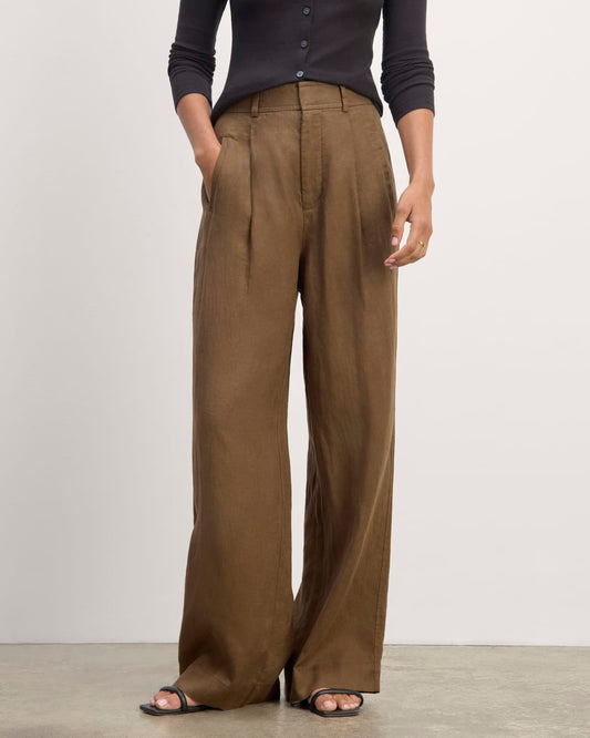 The Linen Way-High® Drape Pant  | Cocoa