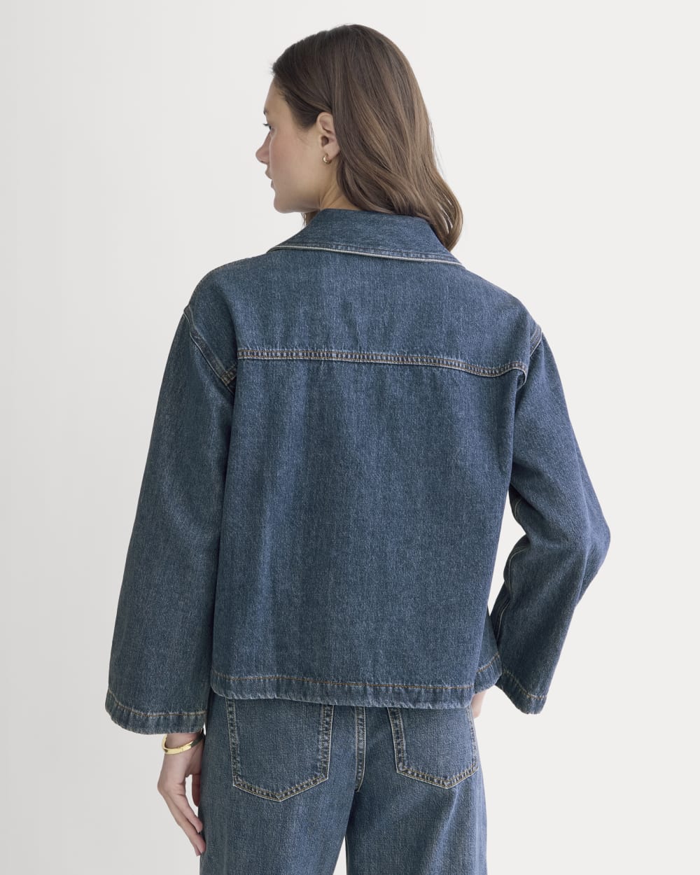The Cropped Denim Tunic | Tungsten Blue Stone
