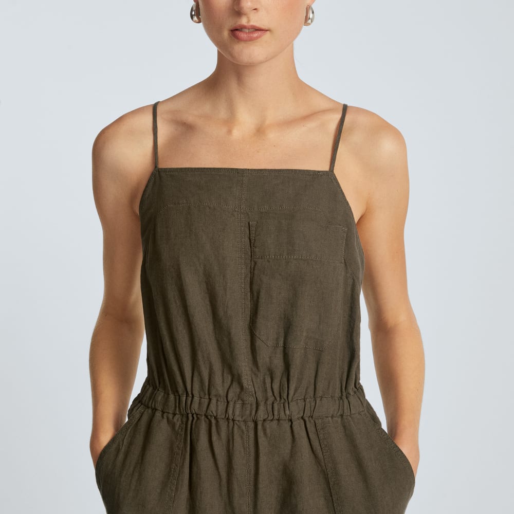 The Linen Shoestring Jumpsuit | Beech