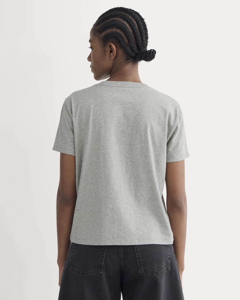The Box-Cut Tee in Essential Cotton |  Heathered Grey | Pocket