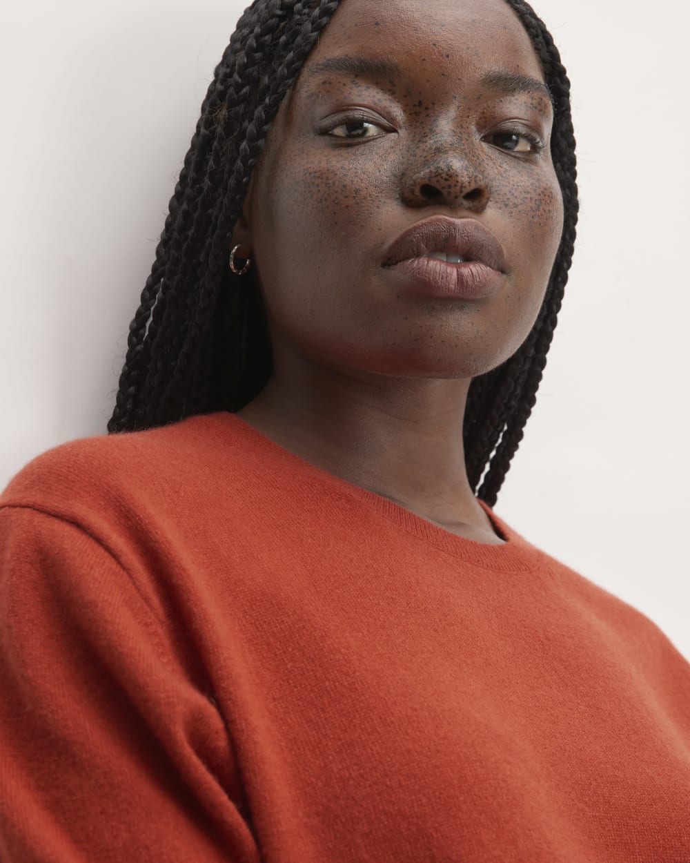 The Classic Crew in Cashmere | Rusted Red