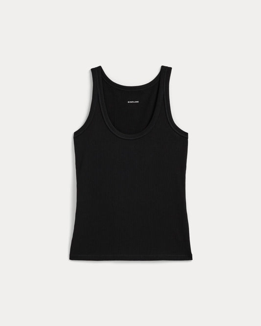The Shimmy Scoop-Neck Tank | Black