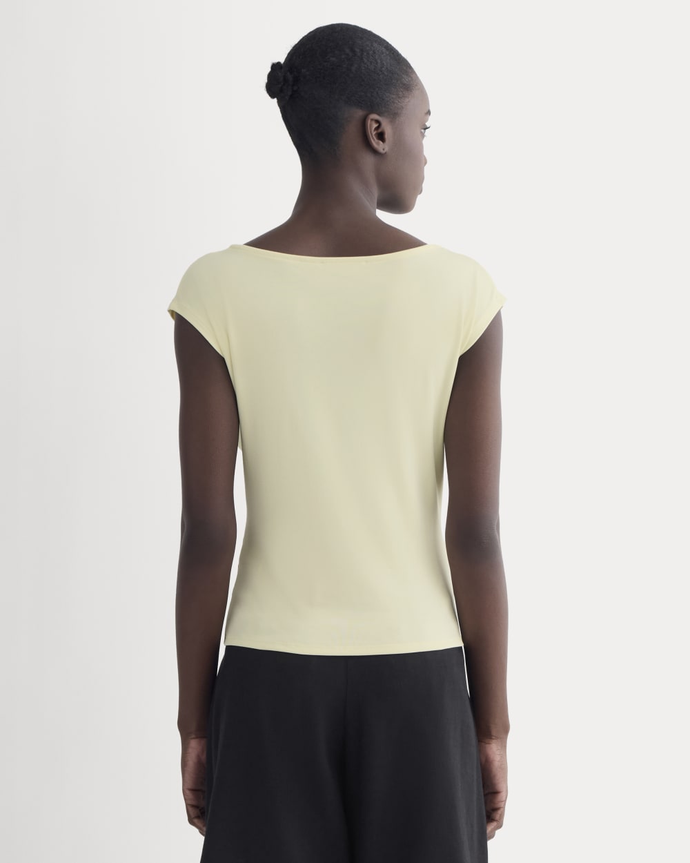 The Draped Top in Butterknit | Light Yellow