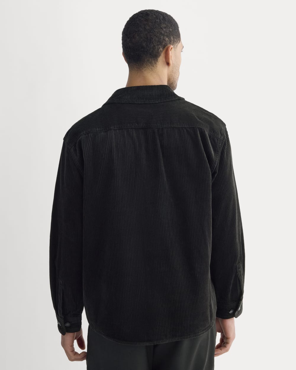 Wide Wale Corduroy Shirt | Black