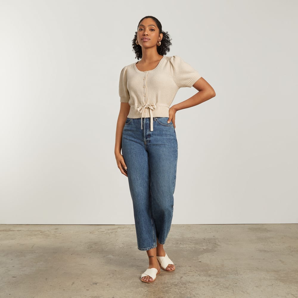 The Puff Sleeve Sweater Top | Parchment