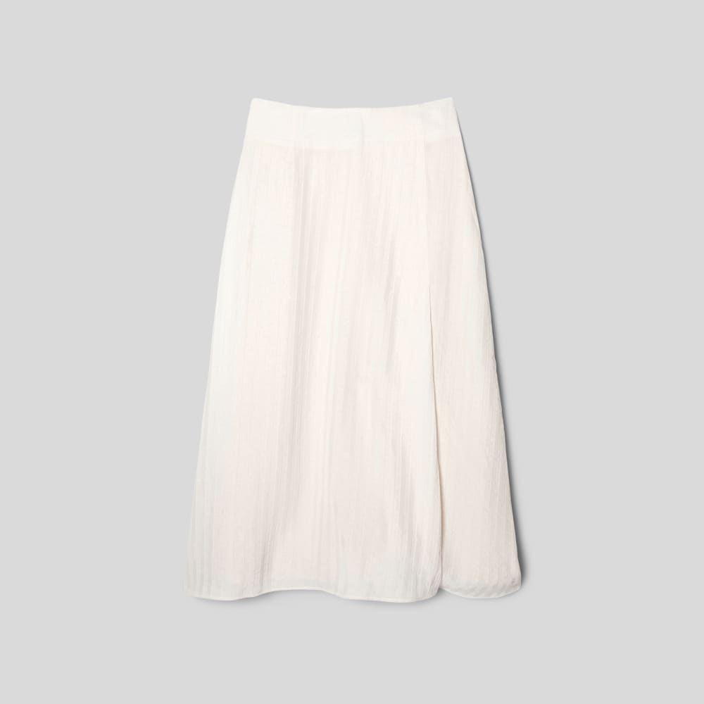 The City Stripe Midi Skirt | Bone