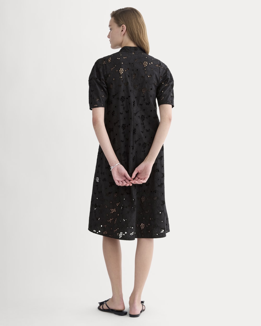 The Eyelet Midi Dress | Black